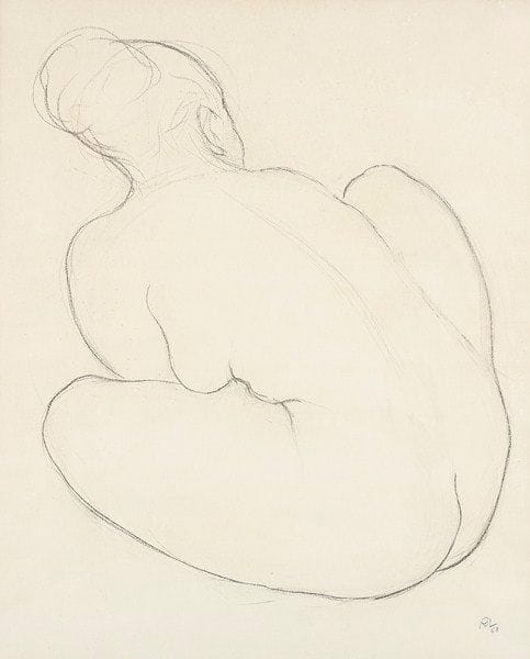 René LETOURNEUR (1898 - 1990)
Femme nue de dos assise, 1968 Dessin à la mine de plomb. Monogrammé et daté en bas à droite. 57 x 46 cm