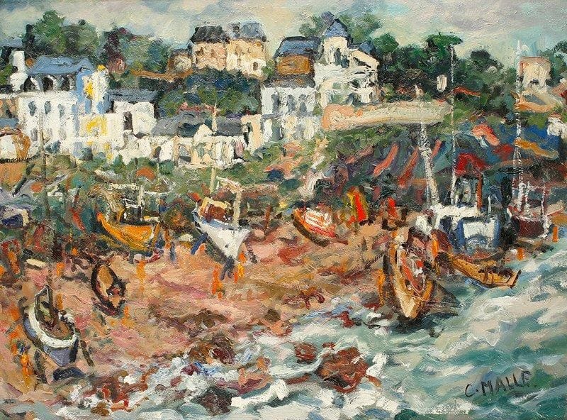 Charles MALLE (né en 1935)
Gros temps, Saint - Quay - Portrieux Huile sur toile. Signée en bas à droite. 50 x 65 cm Provenance: Vente d'atelier
