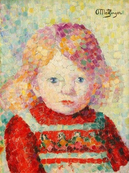 Attribué À JEAN METZINGER
Tête d'enfant Huile sur toile. Porte une signature en haut à droite. 35 x 27 cm