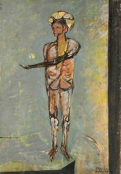 Jean - Claude BEDARD (1928 - 1987)
L'écorché Huile sur toile. Signée en bas à droite. (Petits accidents). 73 x 50 cm