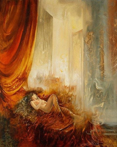 Roger SURAUD (né en 1938)
Femme étendue Huile sur toile. Signée en bas à droite. 100 x 81 cm