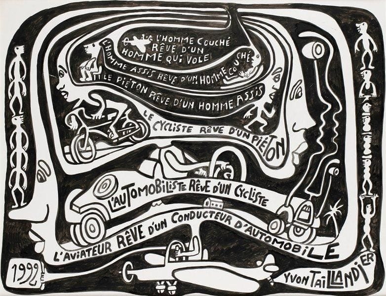 Yvon TAILLANDIER (né en 1926)
Les rêves, 1992 Gouache. Signée en bas à droite et datée en bas à gauche. 50 x 65 cm
