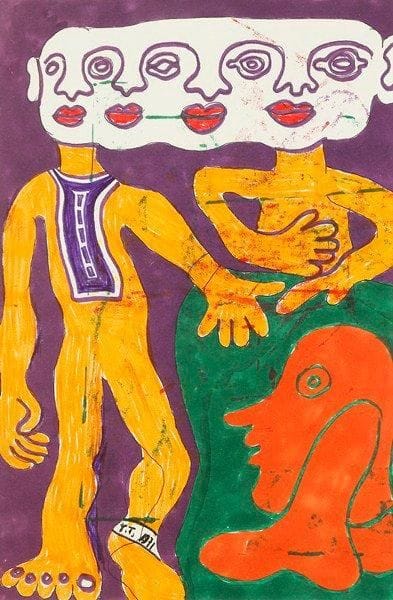 Yvon TAILLANDIER (né en 1926)
Personnages, 1971 Gouache. Monogrammée et datée en bas à gauche. 29 x 19 cm