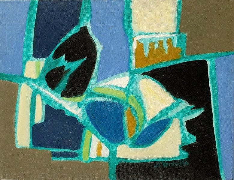 Jean - Pierre VERDEILLE (né en 1931)
Fruit d'azur Huile sur toile. Signée en bas à droite. 27 x 35 cm