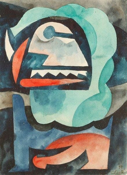 Jean CLERTE (né en 1930)
Personnage, 1997 Aquarelle. Signée et datée en bas à droite. 34 x 25 cm