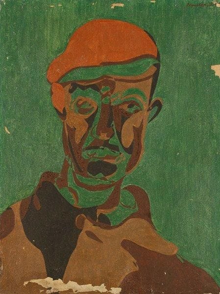 Pierre COURTENS (1921 - 2004)
Portrait d'homme Huile sur toile. Signée en haut à droite. (Manques). 61 x 46 cm