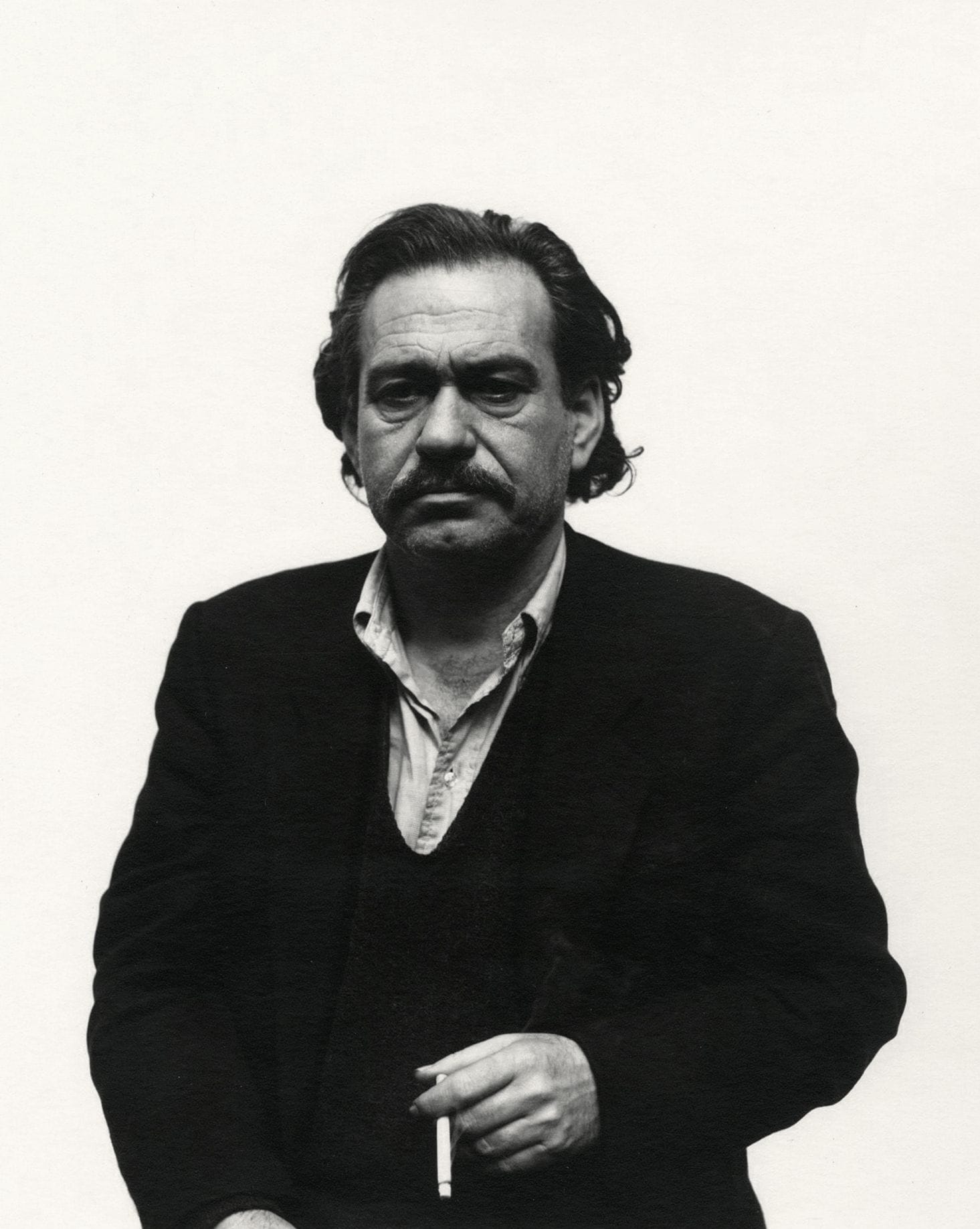 Aldo Palazzolo (1948)
Jannis Kounellis, c. 1990.
Épreuve argentique d'époque. Légende, date, dédicace et signature du photographe au crayon au verso.
30,4 x 25,8 cm