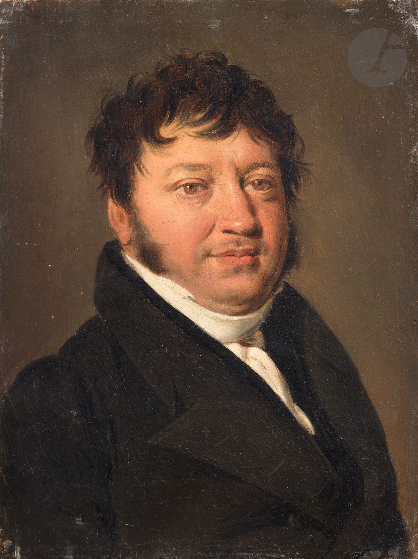 19th century FRENCH SCHOOL
Portrait of a man with sideburns
Original canvas
24 x 16.5 cm