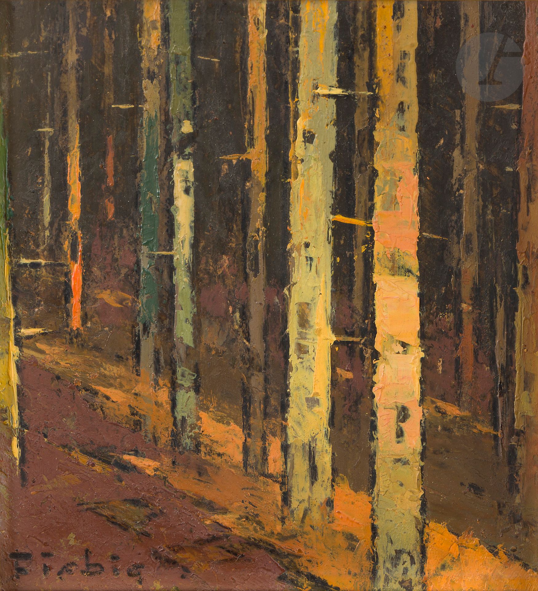 Frédéric FIEBIG (1885-1953)
Sélestat, la forêt
Huile sur papier.
Signée en bas à gauche.
Signée et située au dos.
16 x 16 cm