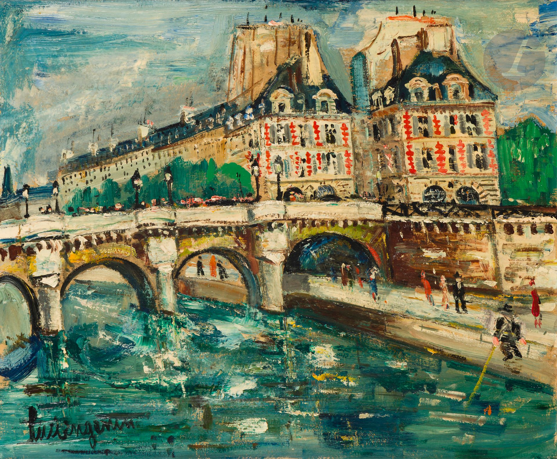 Lucien GENIN (1894-1953)
Paris, le Pont Neuf et l'île de la Cité
Huile sur toile.
Signée en bas à gauche.
50 x 61 cm

Provenance : 
Vente Mes Audap-Picard-Solanet & Associés, Hôtel Drouot, Paris, 12 décembre 1997, n° 81.