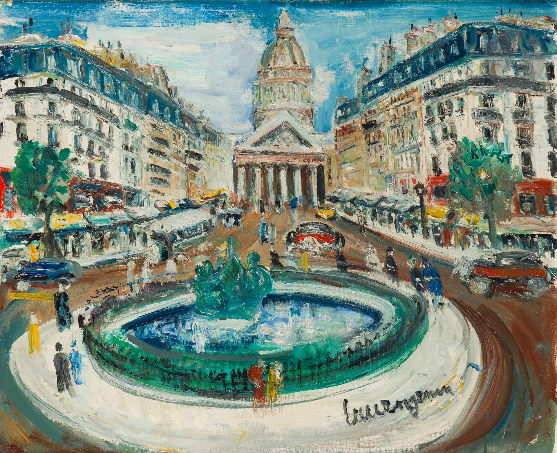 Lucien GENIN (1894-1953)
Paris, la rue Soufflot et le Panthéon
Huile sur toile.
Signée en bas vers la droite.
60 x 73 cm

Provenance : 
Vente Mes Audap-Picard-Solanet, Hôtel Drouot, Paris, 1er avril 1998, n° 71.