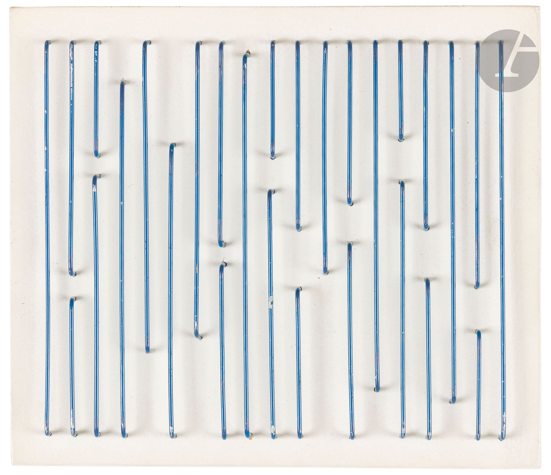 Cesar ANDRADE [vénézuélien] (né en 1939)
Sonosiste MA 1, 1993
Métal et bois peint.
Signé, daté et titré au dos.
(Petites écaillures sur le métal).
18 x 21 x 2,5 cm

Provenance : 
Galerie Claude Dorval, Paris.