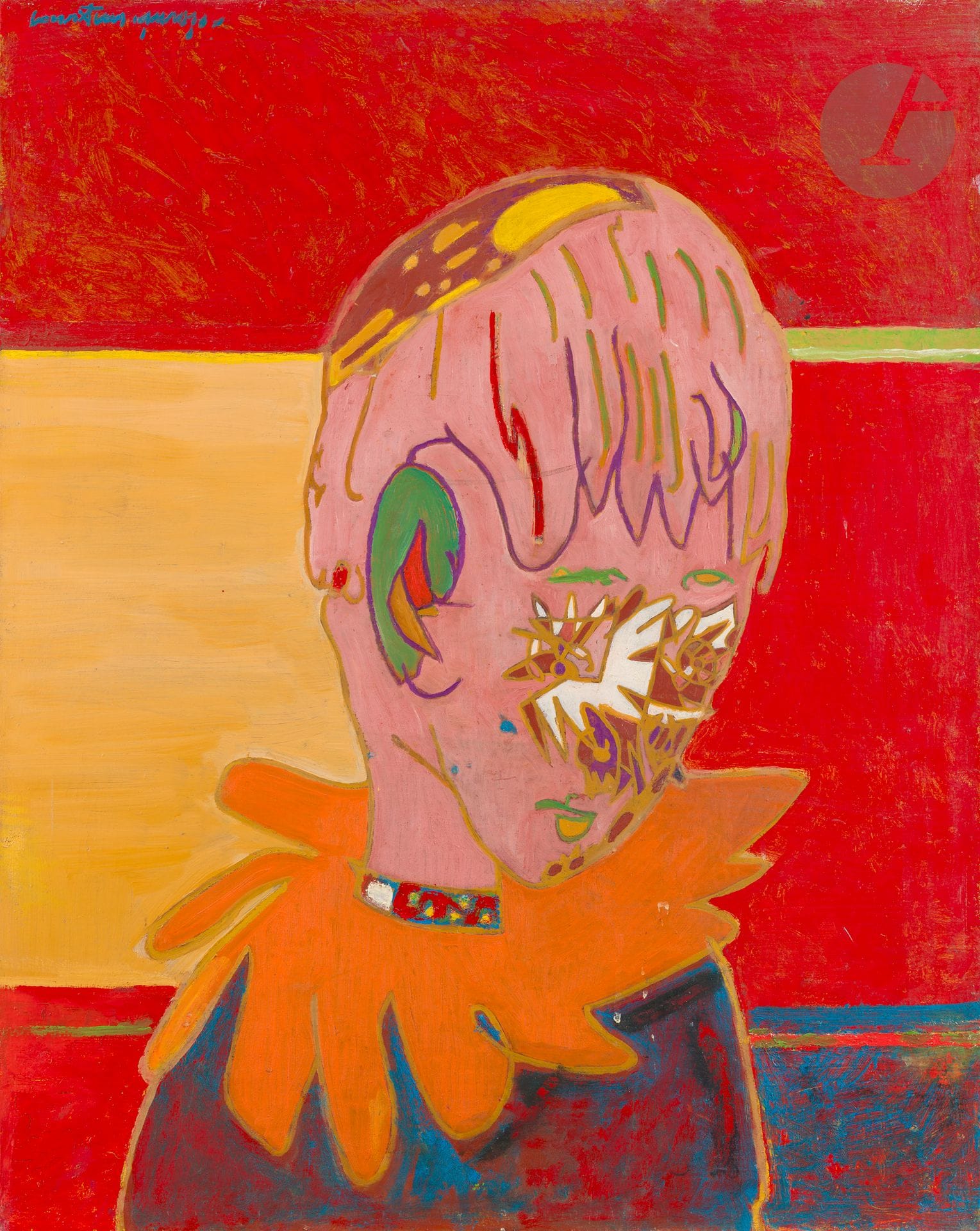 Pierre COURTENS (1921-2004)
Pierrot
Oil on canvas.
Signed upper left.
81 x 65 cm
