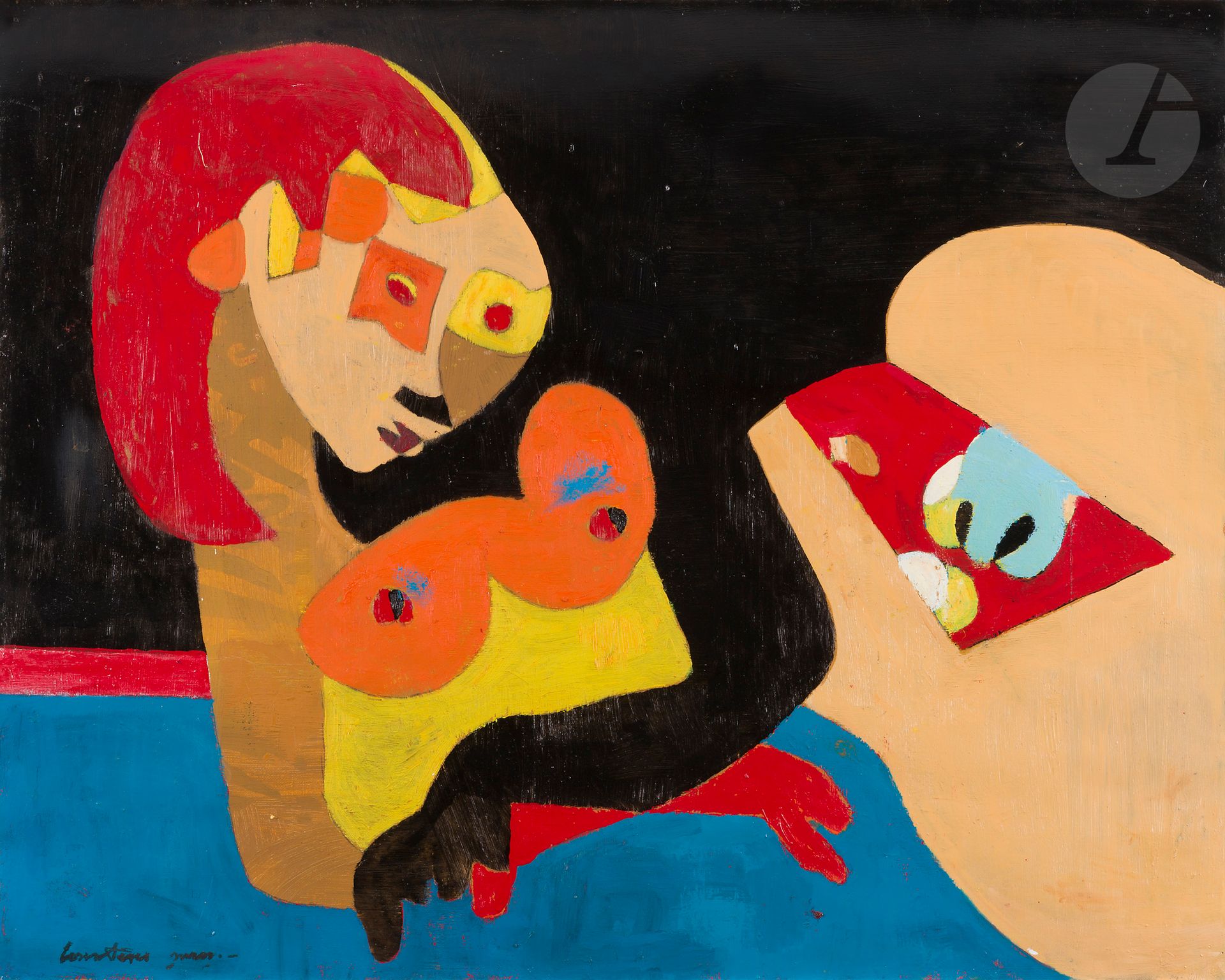 Pierre COURTENS (1921-2004)
Nu alangui
Huile sur toile non montée.
Signée en bas à gauche.
65 x 81 cm
