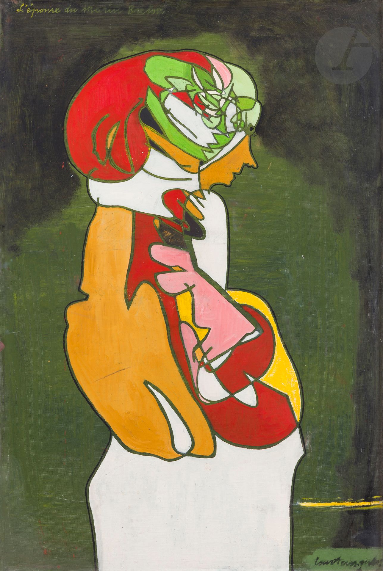 Pierre COURTENS (1921-2004)
L'Épouse du marin breton
Huile sur toile.
Signée en bas à droite.
Titrée en bas à gauche.
81 x 54 cm