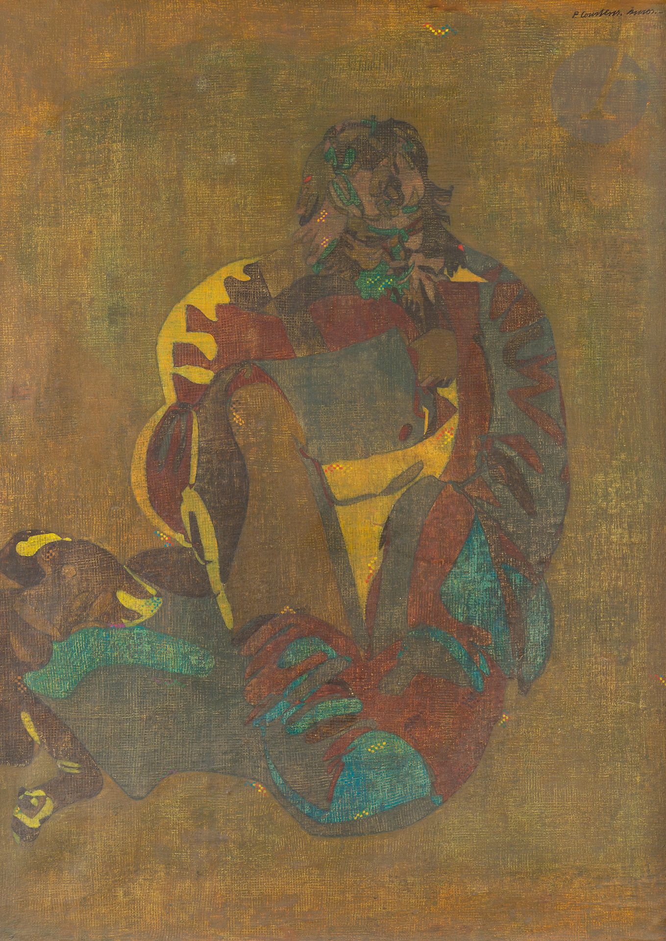 Pierre COURTENS (1921-2004)
Man with dog
Oil on canvas.
Signed upper right.
100 x 73 cm
