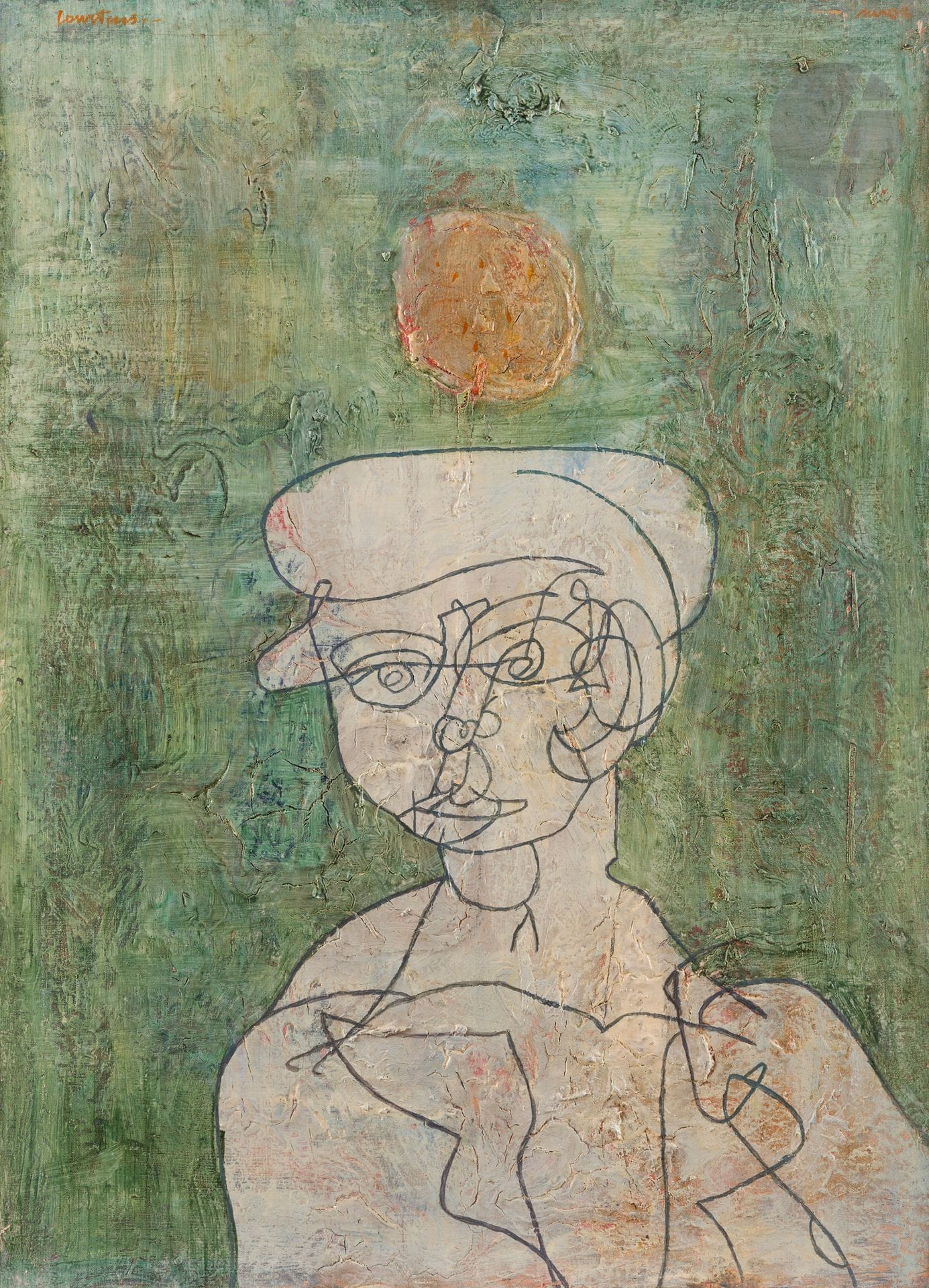 Pierre COURTENS (1921-2004)
Sun, 1971
Oil on canvas.
Signed upper left.
73 x 54 cm