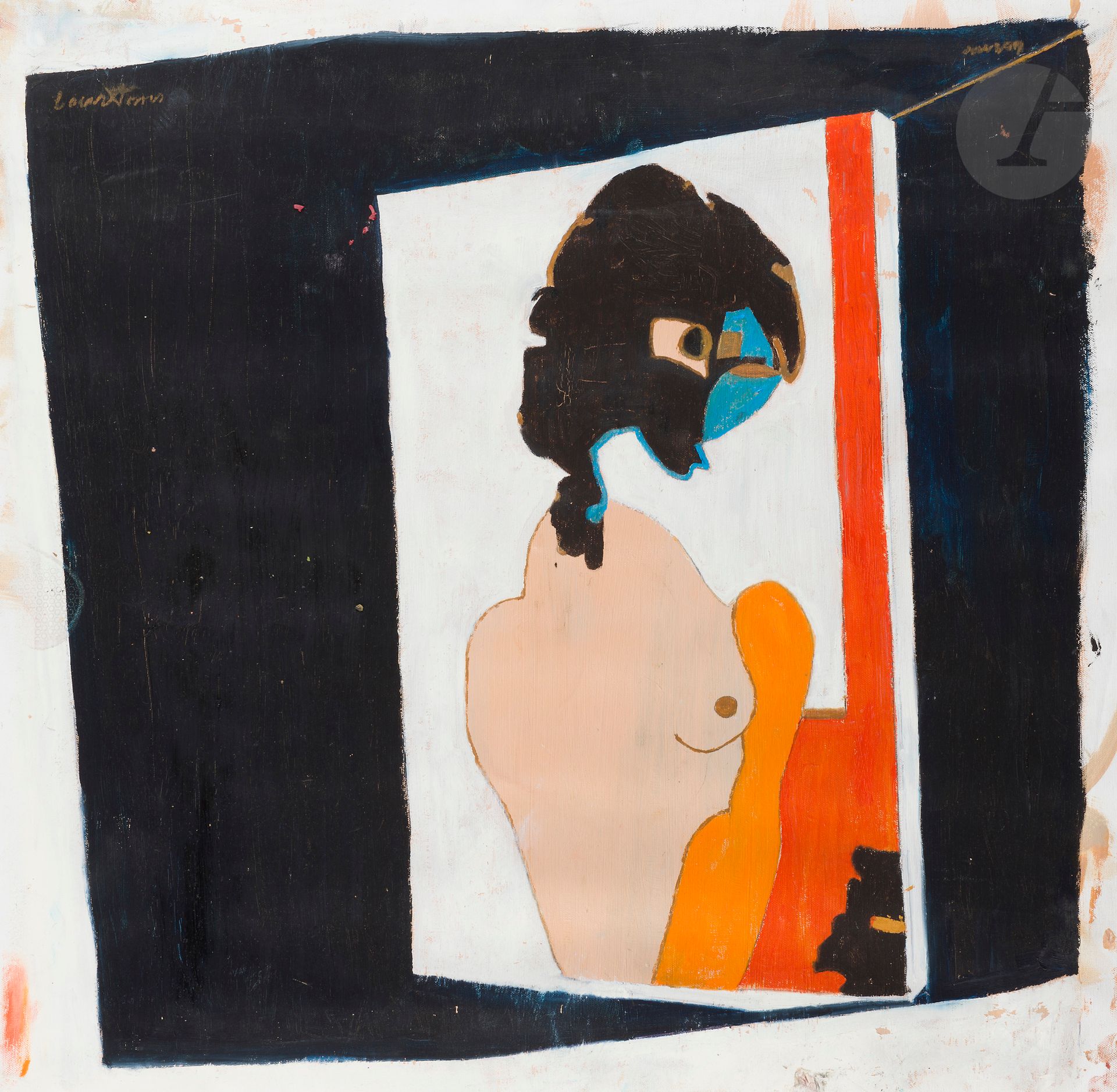 Pierre COURTENS (1921-2004)
Nu à la porte
Huile sur toile non montée.
Signée en haut à gauche.
70 x 70 cm
