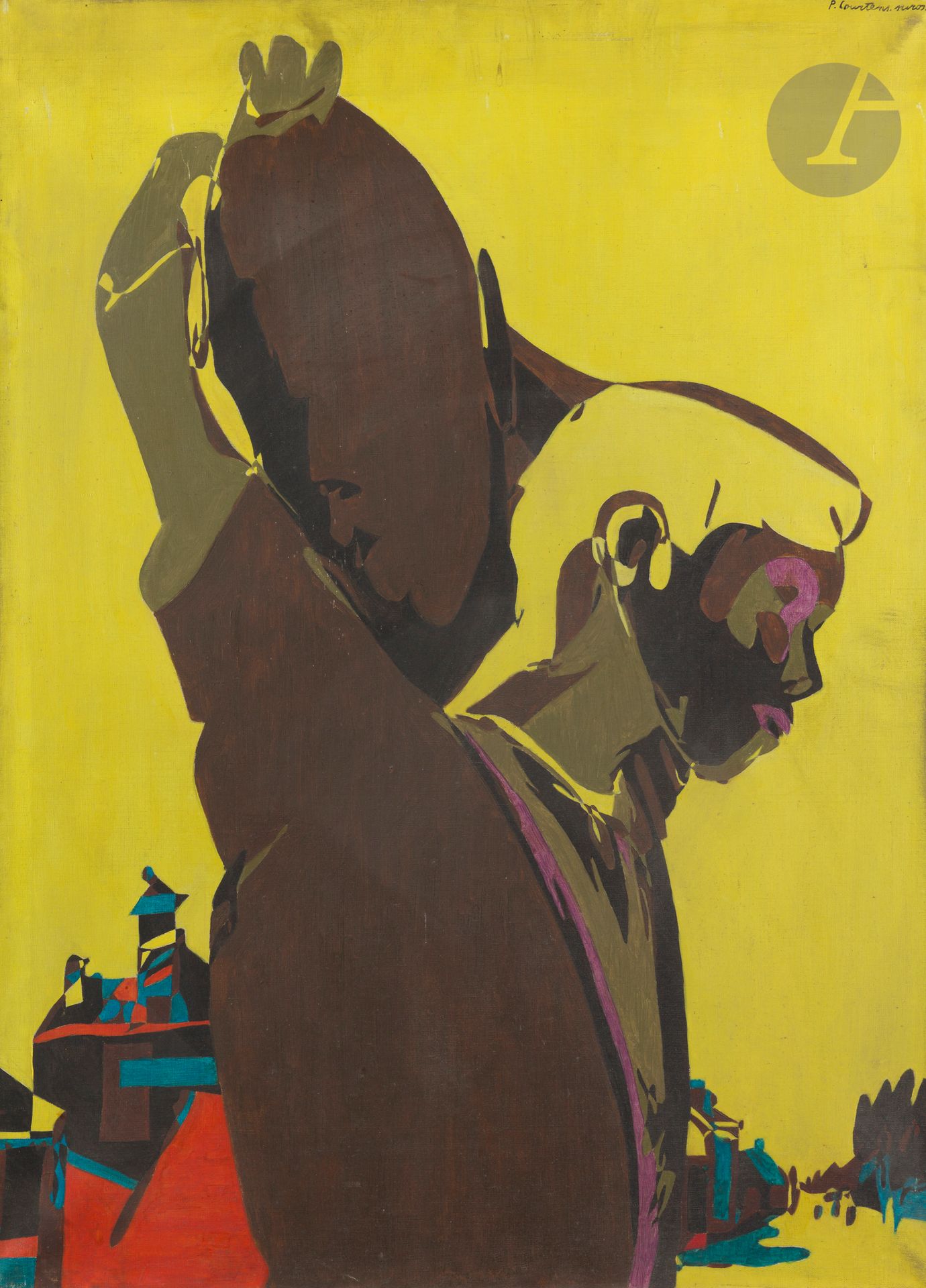 Pierre COURTENS (1921-2004)
The Water Bearer
Oil on canvas.
Signed upper right.
Signed on the back.
100 x 73 cm