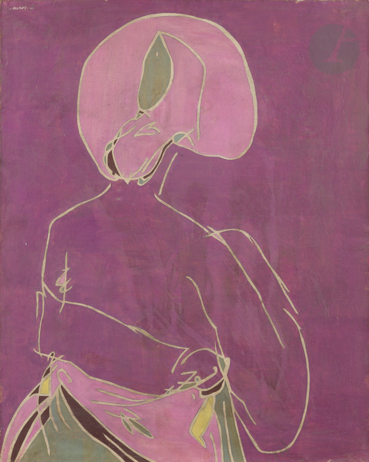 Pierre COURTENS (1921-2004)
Pink woman with back
Oil on canvas.
Signed upper left.
(Shading).
100 x 81 cm