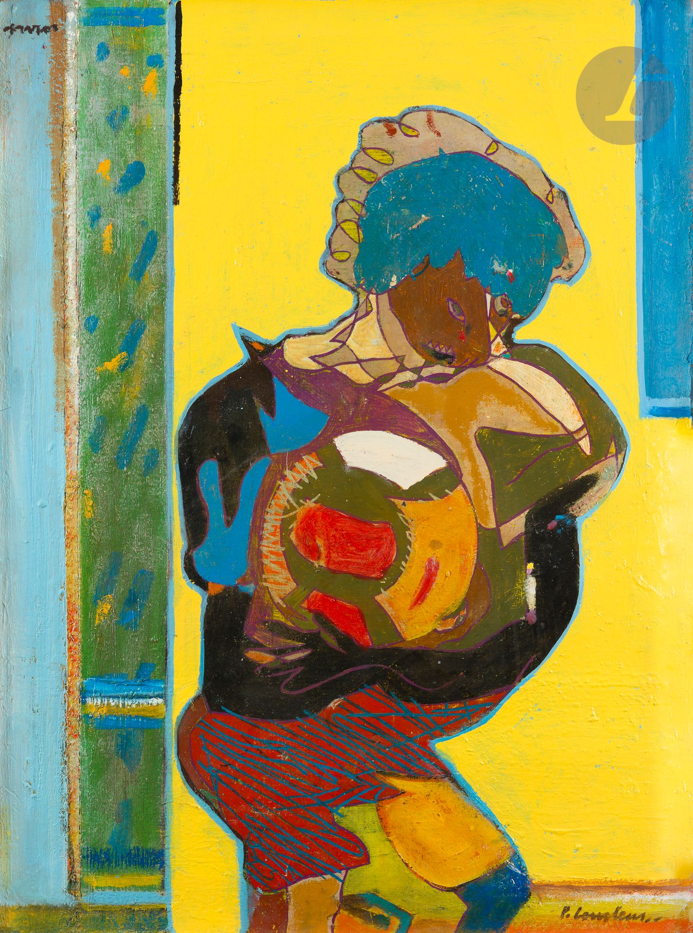 Pierre COURTENS (1921-2004)
Boy with a ball
Oil on canvas mounted on panel.
Signed lower right.
80 x 60 cm