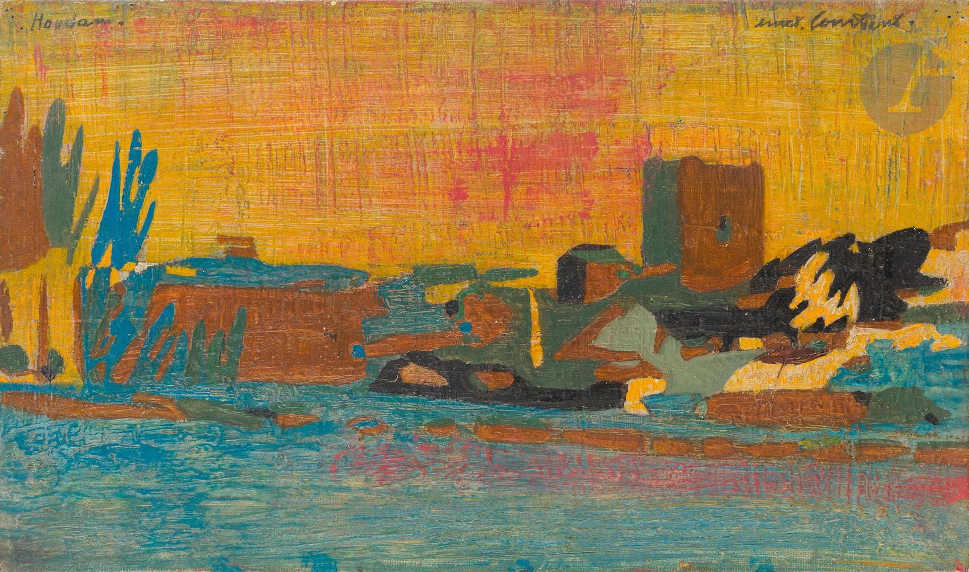 Pierre COURTENS (1921-2004)
Houdan
Oil on canvas.
Signed upper right.
Titled upper left.
24 x 41 cm