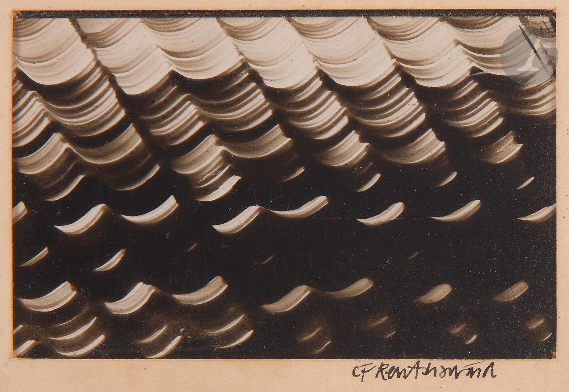 Carl Fredrik REUTERSWÄRD [suédois] (1934-2016)
La Grande mer
Encre et grattage.
Signée sur le montage.
9 x 13 cm