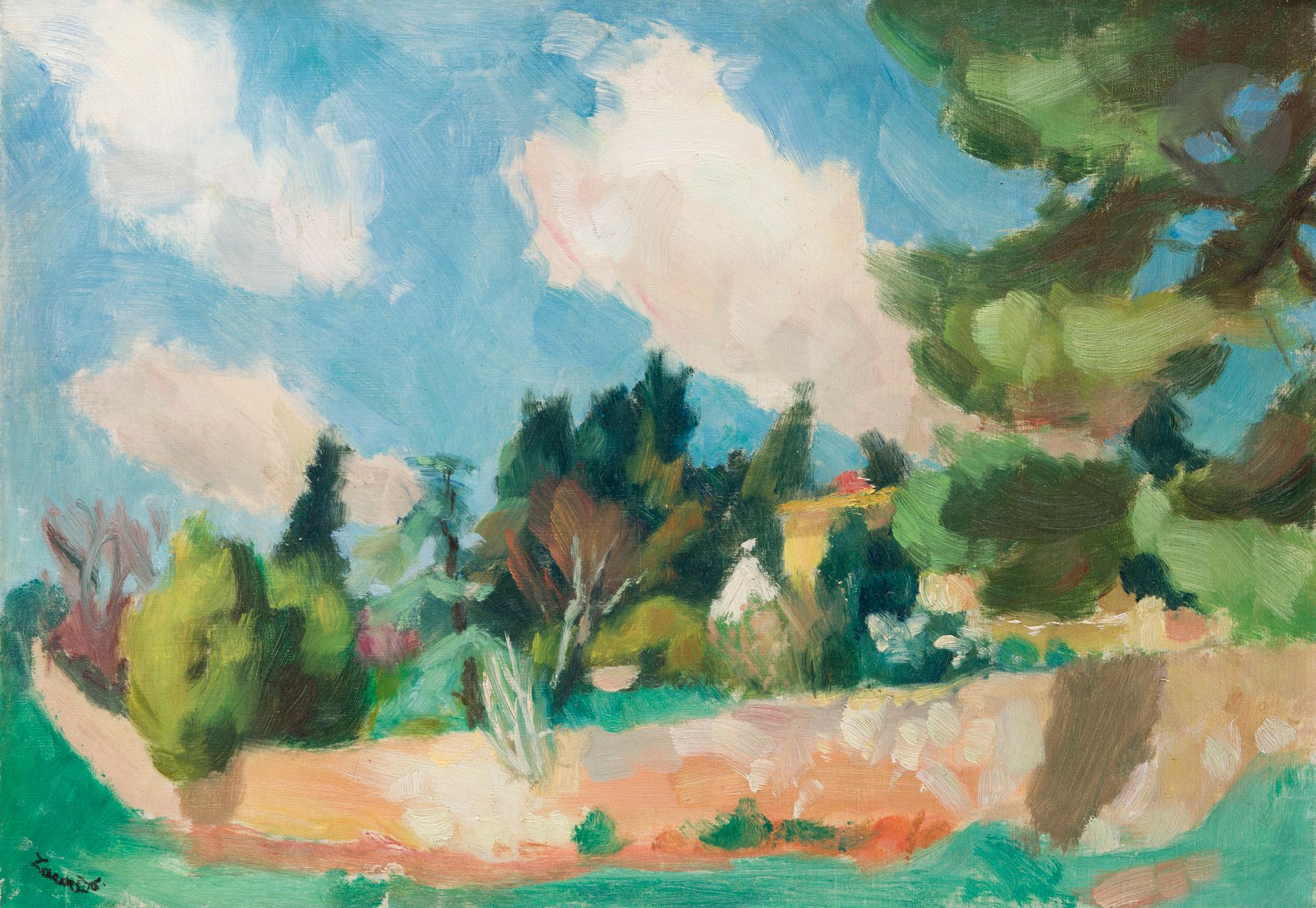 Jan-Wacław Zawadowski, dit ZAWADO (1891-1982)
Vue de la maison du peintre à Aix-en-Provence
Huile sur toile.
Signée en bas à gauche.
38 x 55 cm