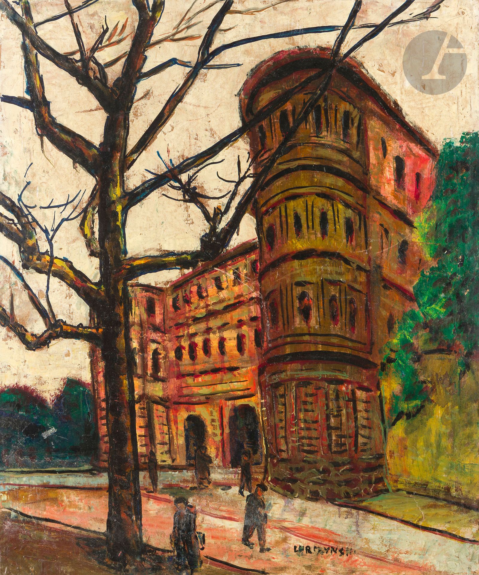 Mieczyslaw LURCZYNSKI (1908-1992)
Trèves, Porta Nigra
Huile sur carton.
Signée en bas à droite.
73 x 60 cm