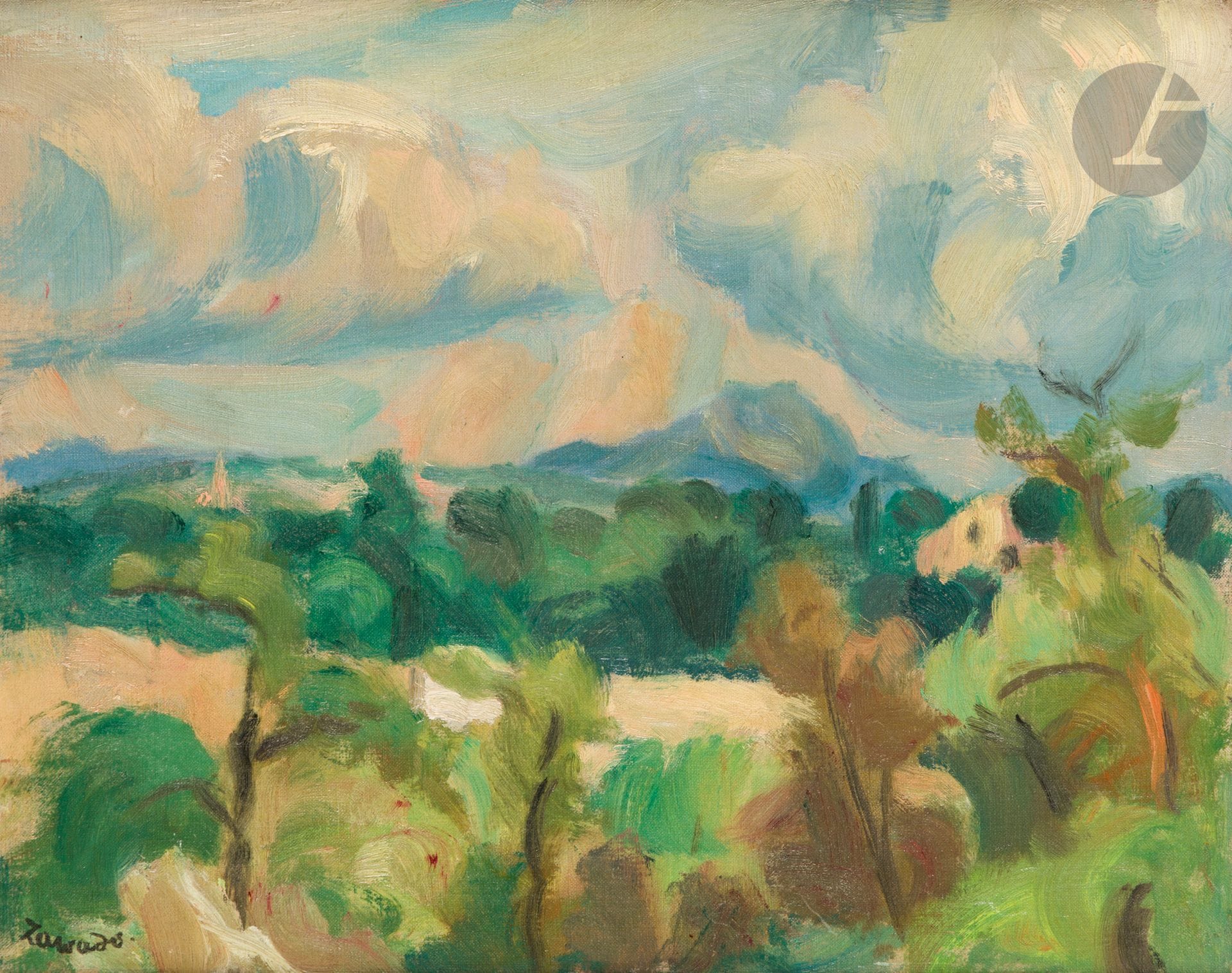 Jan-Wacław Zawadowski, dit ZAWADO (1891-1982)
Montagne Sainte-Victoire, vers 1940
Huile sur toile.
Signée en bas à gauche.
33 x 41 cm

Provenance : 
Collection Harry Morton-Colville, Paris.

Exposition : 
The Adams Gallery, Londres, octobre 1937, n°13.
Cézanne - mythe et pèlerins, Galerie d'Art du Conseil général des Bouches-du-Rhône, 9 juin au 15 septembre 2006.