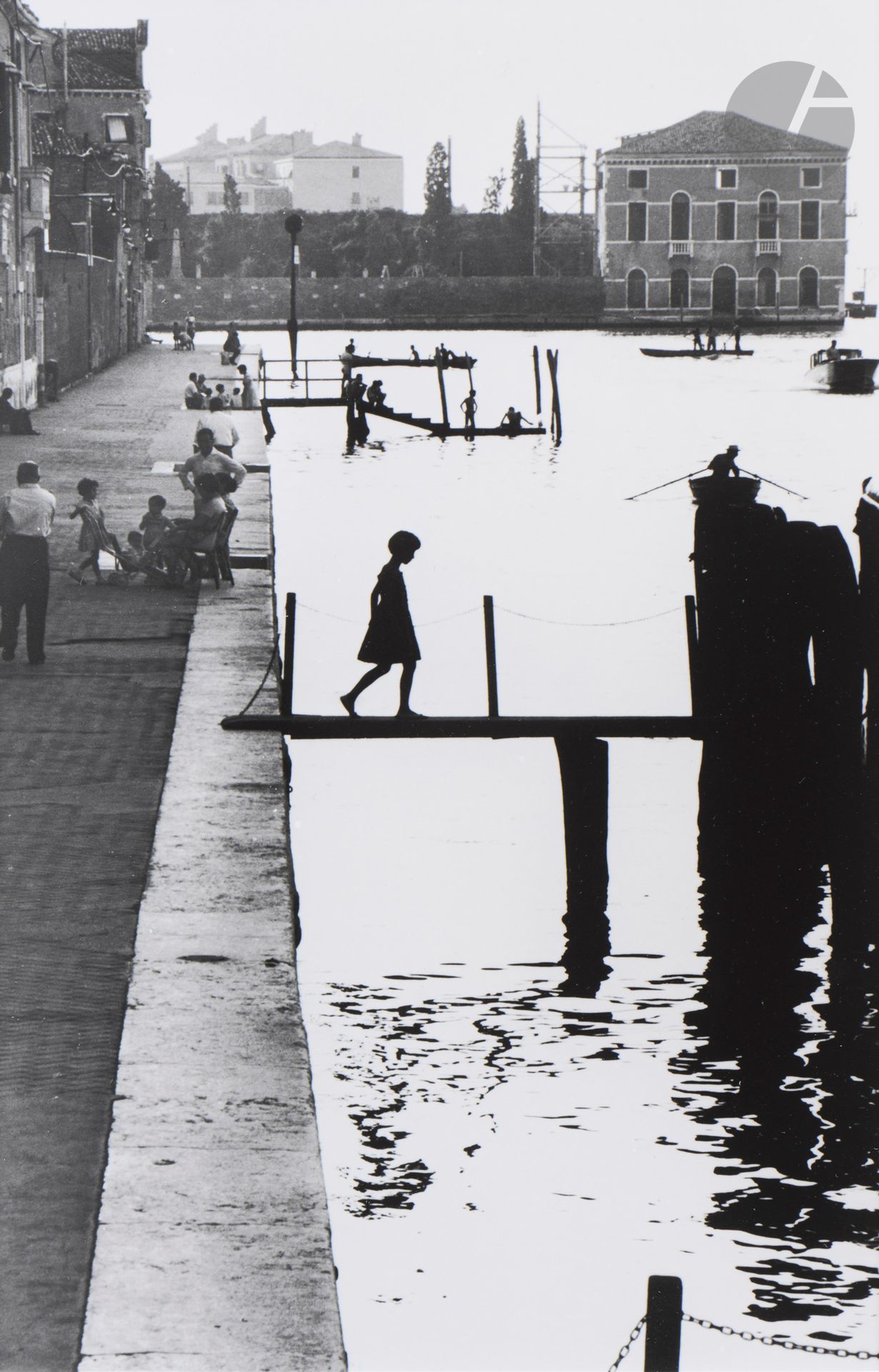 Willy Ronis (1910-2009)
Fondamenta Nuove. Venice, 1959. 
Silver print (2001), signed in ink in the lower right margin. Stamped "©Willy - Ronis - 46, rue de Lagny - Paris", printer's stamp, title and date on verso. 
Image: 32 x 21 cm / Sheet: 40.5 x 30.5 cm 

Bibliography: 
- Willy Ronis, Sur le fil du hasard, Contrejour, Paris, 1986, p. 37. 
- Willy Ronis: Une poétique de l'engagement, (cat. expo.), Democratic Books, Monnaie de Paris - Jeu de Paume, Paris, 2010, cover and p. 94. 
- Françoise Denoyelle, Le siècle de Willy Ronis, Éditions Terre Bleue, Paris, 2012, p. 227.