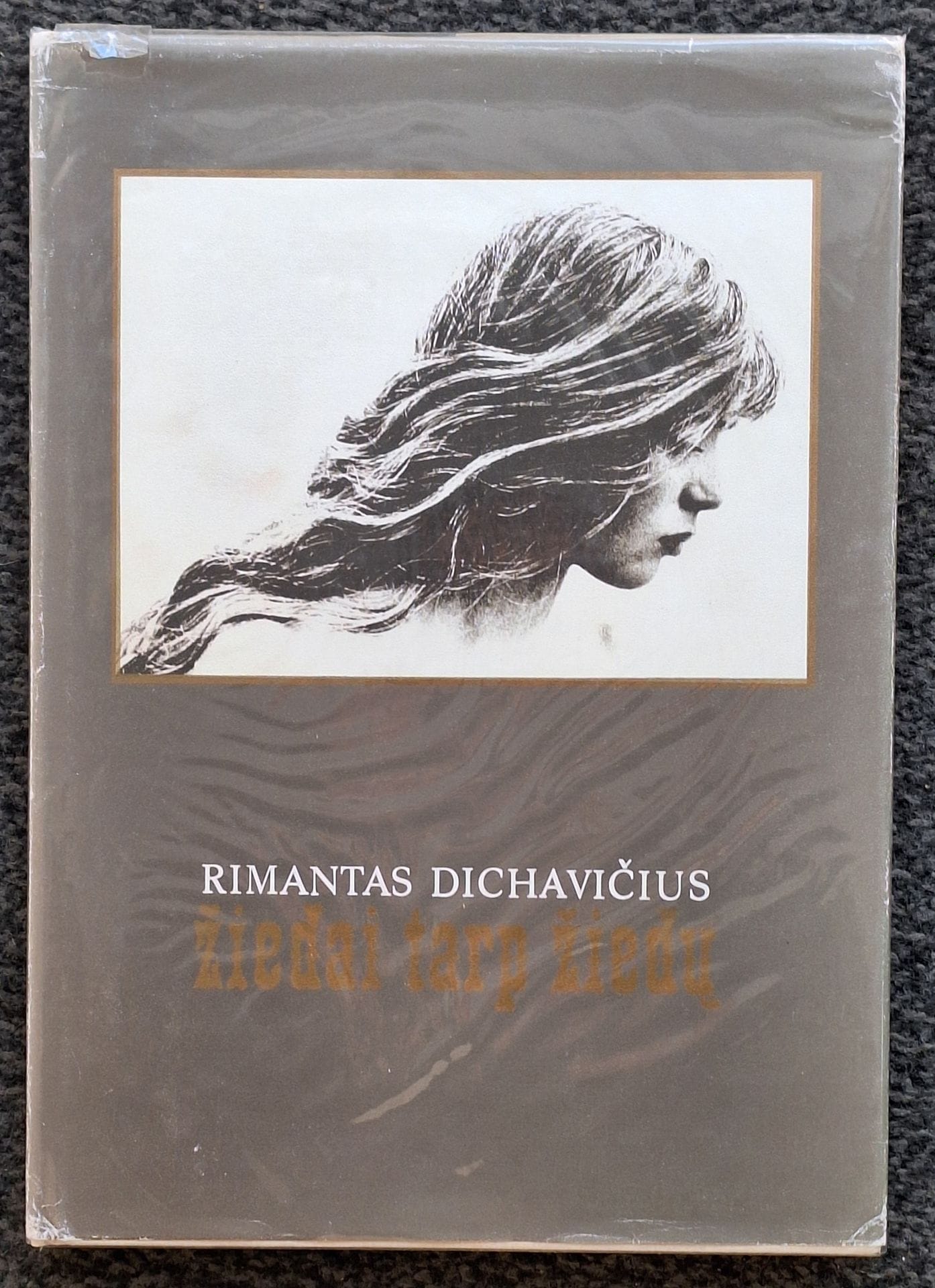 DICHAVICIUS, RIMANTAS (1937-)
Ziedai tarp ziedu. Blossoms among blossoms.
Vilnius, Mintis, 1989.
In-4 (33 x 24 cm). Texte trilingue. Une ôde à la beauté féminine. Relié avec jaquette (traces d'usures).