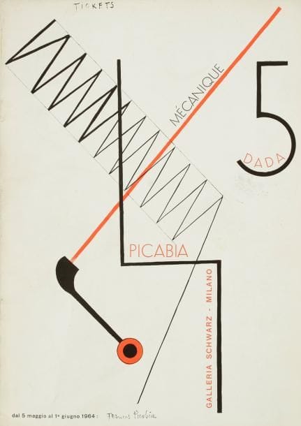 Picabia Dada. Milan, Galleria Schwarz, 5 mai-1er juin 1964. Plaquette in-8. Texte de Marcel Duchamp. 27 numéros. Reproductions couleur.