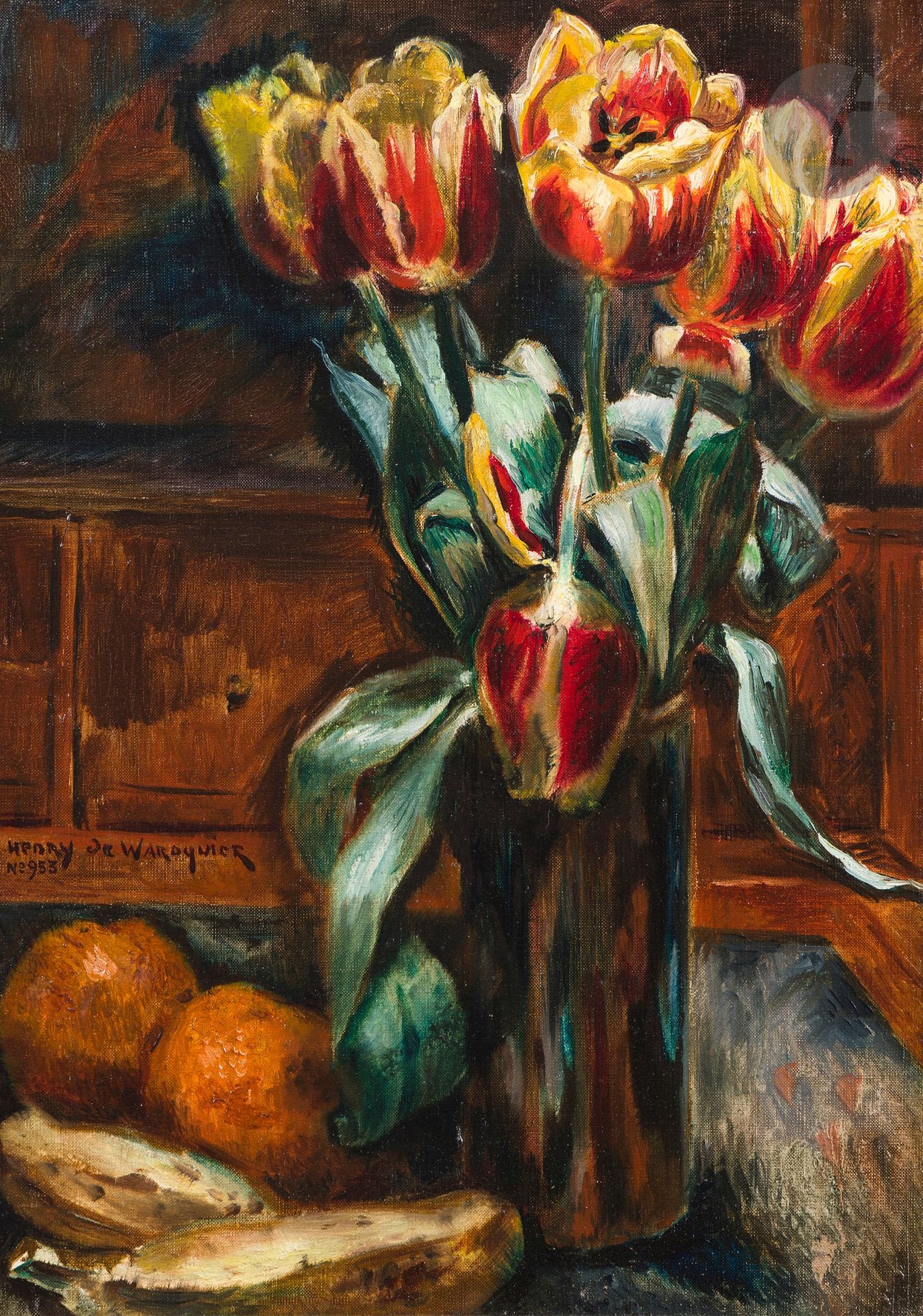 Henry de WAROQUIER (1881-1970)
Tulips
Oil on canvas.
Signed on the left.
46 x 32.5 cm