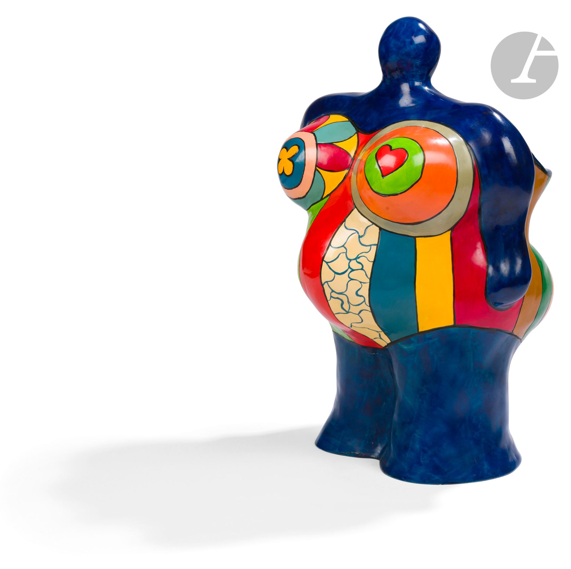 Niki de SAINT PHALLE (1930-2002)
Nana vase, [1984]
Lacquered resin proof.
Signed with the "Niki" stamp and numbered "37/150" under the base.
Stamped "R.HALIGON - Plastiques d'art" on reverse.
Height: 46.5 cm

Provenance : 
Private collection, artist's secretary.