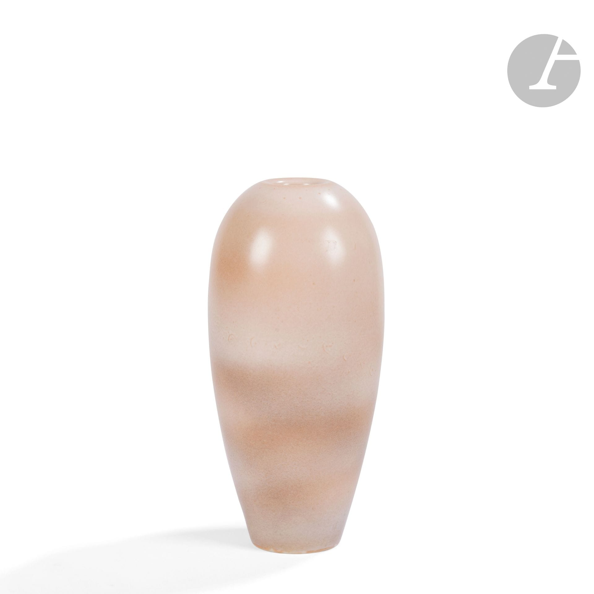 JEAN GIREL (BORN 1947)
High obus vase with annular neck.
Enameled polychrome porcelain proof.
Signed and dated Jean GIREL (19)87 under the base.
Height: 22cm

Provenance:
Collection M., Paris.
