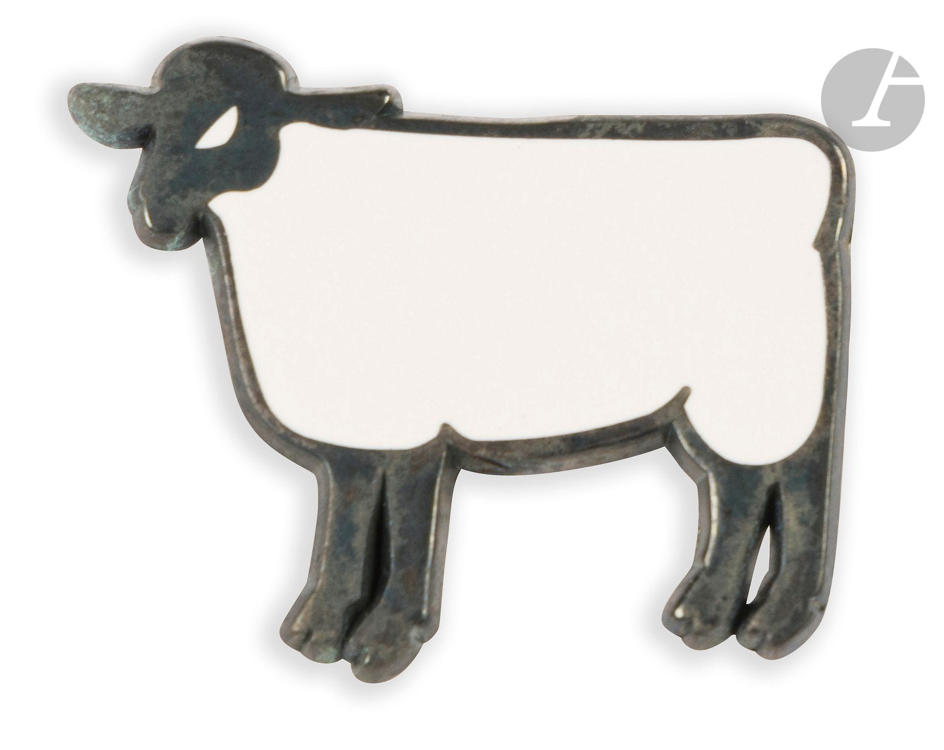 François-Xavier LALANNE (1924-2008)
Sheep
Enameled metal brooch.
Monogrammed on back.
Éditions Arthus-Bertrand, Paris.
2.5 x 3 cm