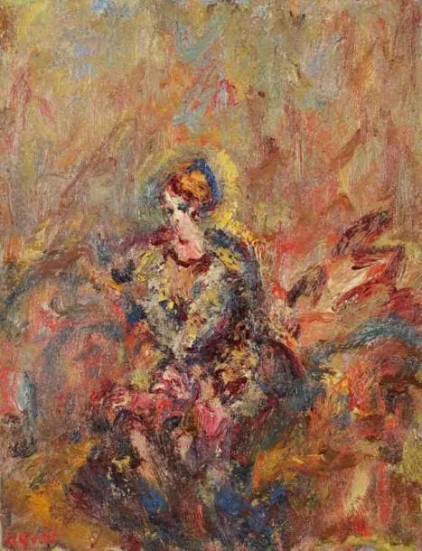 Paul KRON (1869-1936)
Femme assise.Huile sur toile.Signée en bas à gauche.65 x 50 cm