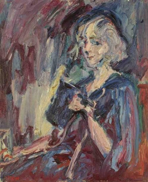 Paul KRON (1869-1936)
Jeune fille assise.Huile sur toile.Signée en bas à gauche.73 x 60 cm