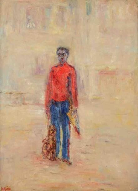 Paul KRON (1869-1936)
Le groom.Huile sur toile.Signée en bas à gauche.92 x 65 cm