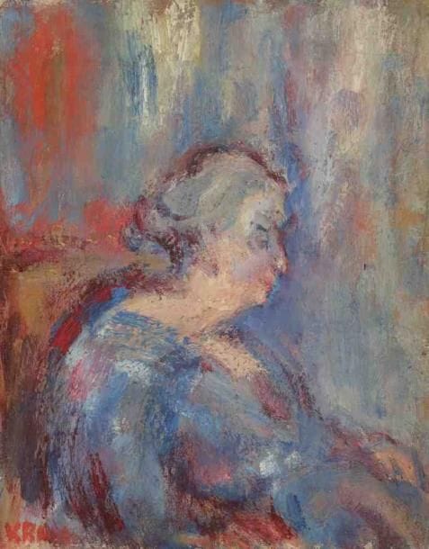 Paul KRON (1869-1936)
Femme de profil.Huile sur toile.Signée en bas à gauche.35 x 27 cm