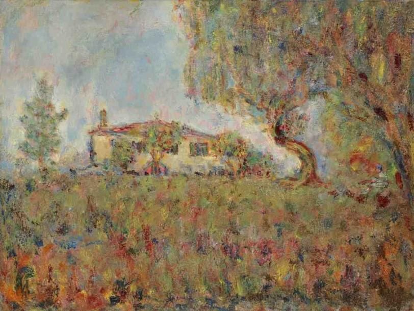 Paul KRON (1869-1936)
Le mas.Huile sur toile.Non signée.54 x 73 cm
