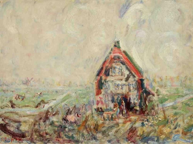Paul KRON (1869-1936)
La petite maison, 1932.Huile sur toile.Signée et datée en bas à gauche.54 x 73 cm