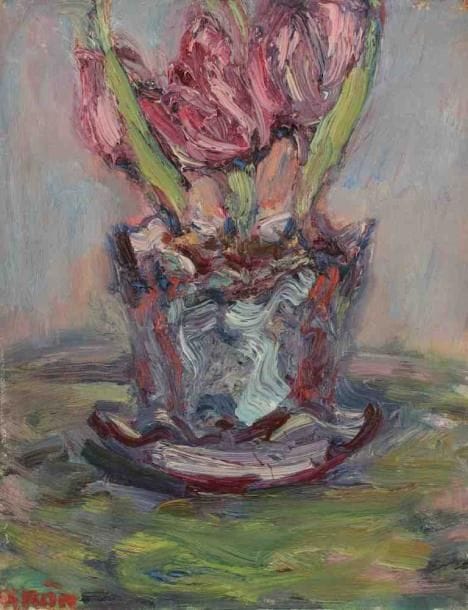Paul KRON (1869-1936)
Nature morte aux tulipes.Huile sur toile.Signée en bas à gauche.35 x 27 cm