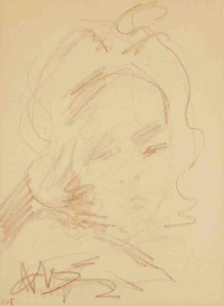 Paul KRON (1869-1936)
Portrait de femme, 1935.Sanguine.Monogrammé et daté en bas à gauche.31 x 23 cm