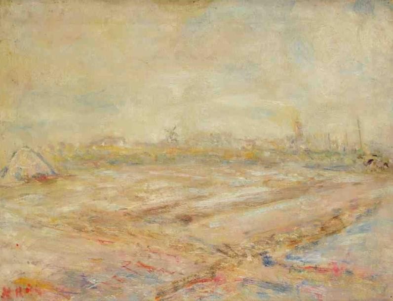 Paul KRON (1869-1936)
Marais salants à Guérande.Huile sur toile.Signée en bas à gauche.46 x 61 cm