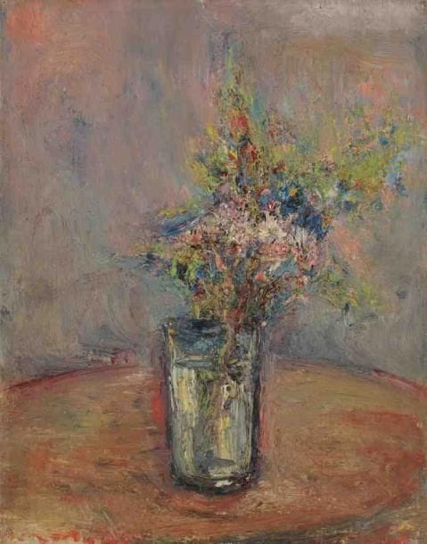 Paul KRON (1869-1936)
Les lilas.Huile sur toile.Non signée.35 x 27 cm