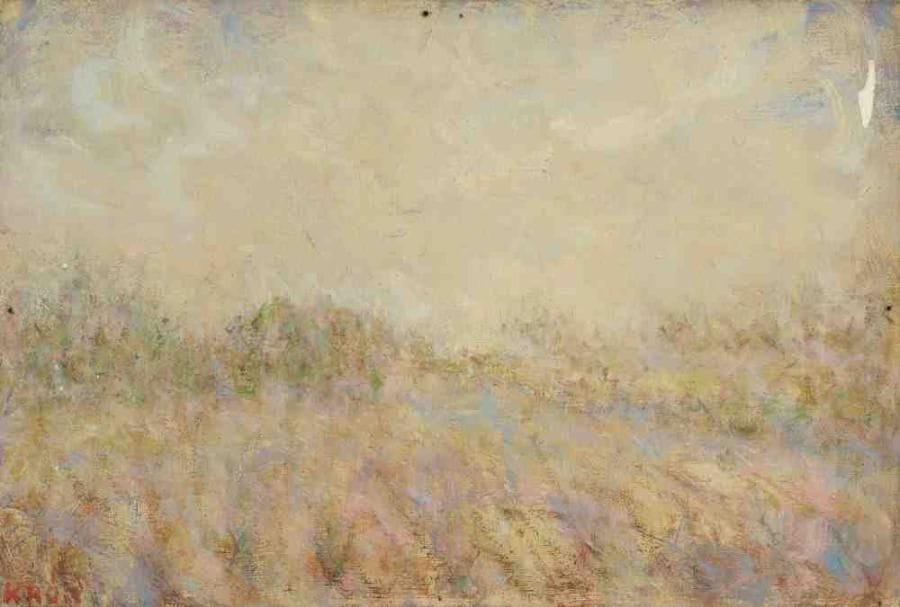 Paul KRON (1869-1936)
Les champs.Huile sur toile.Signée en bas à gauche.22 x 33 cm
