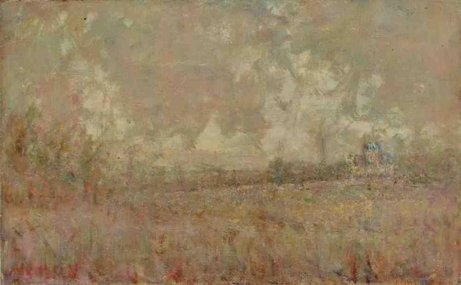Paul KRON (1869-1936)
Le petit château, 1914.Huile sur toile.Signée en bas à gauche. Datée et située Reims en bas à droite.22 x 35 cm