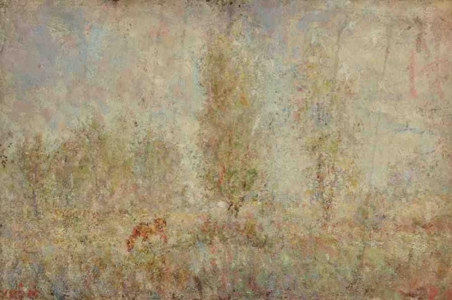 Paul KRON (1869-1936)
Paysage à la vache.Huile sur toile.Signée en bas à gauche.27 x 41 cm
